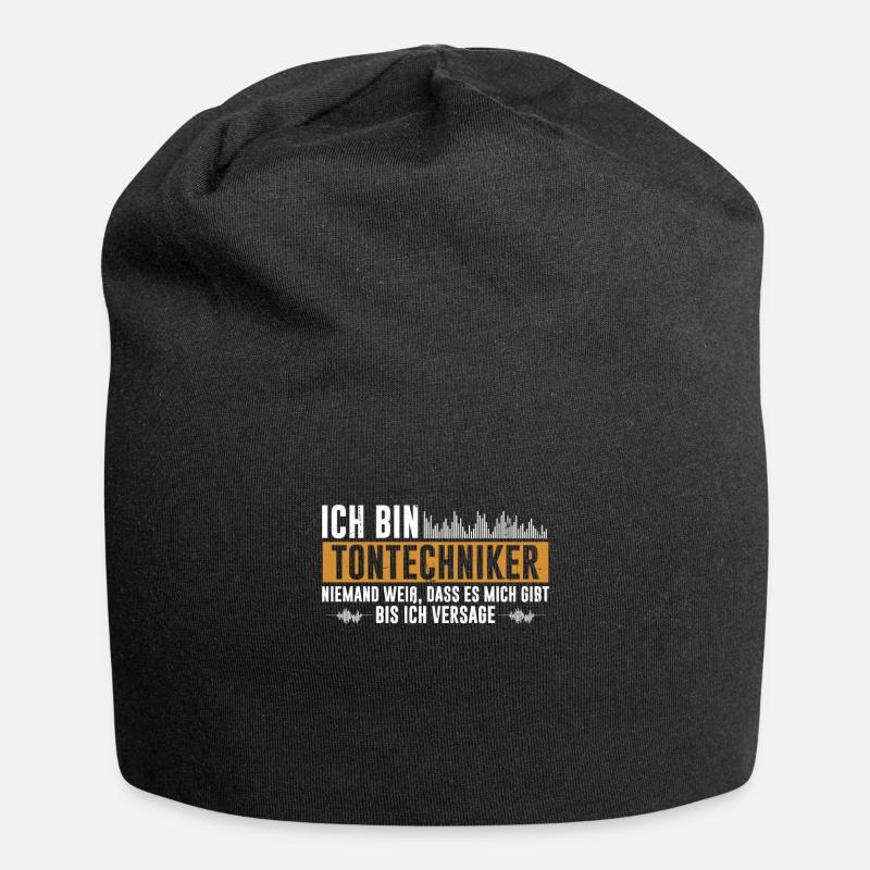 Tontechniker Bis Ich Versage Tontechnik Sound - Jersey-Beanie - Schwarz