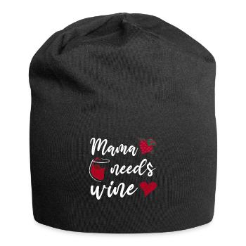 Maman a besoin de Wine Mother Mothers Day Wine amateurs - Bonnet en jersey - noir - Devant