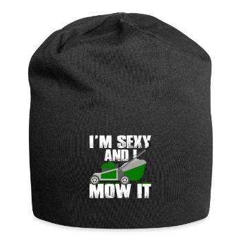 Je suis sexy et je le tond - Jardinier tondeuse à gazon jardinier - Bonnet en jersey - noir - Devant