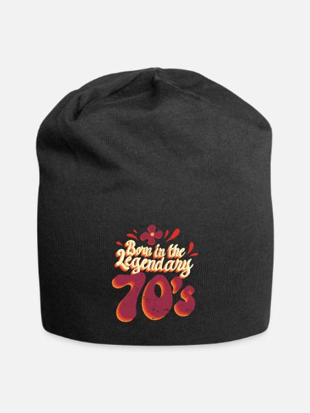 Geboren in den legendären 70er Jahren Born in 70's - Jersey-Beanie - Schwarz