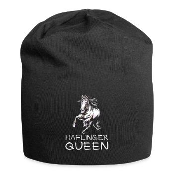 Haflinger Pferd Reiterinnen Reiterhof - Jersey-Beanie - Schwarz - Vorne