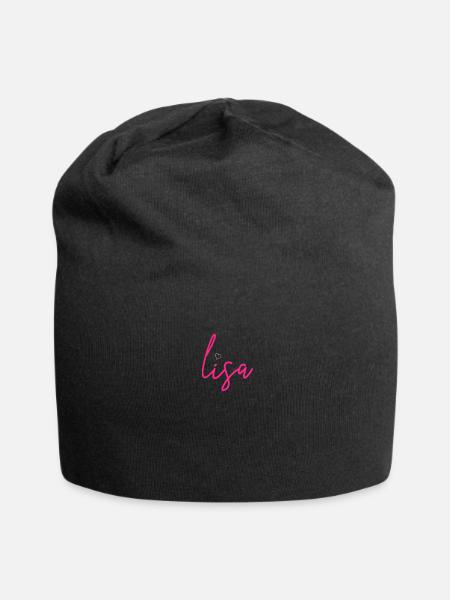 Lisa Name - Jersey-Beanie - Schwarz