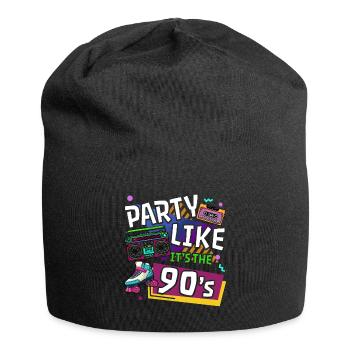 90iger Neunziger Jahrgang - Jersey-Beanie - Schwarz - Vorne