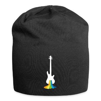 Bass Player Gift Bass Guitar Rainbow Bassist - Jersey-Beanie - Schwarz - Vorne