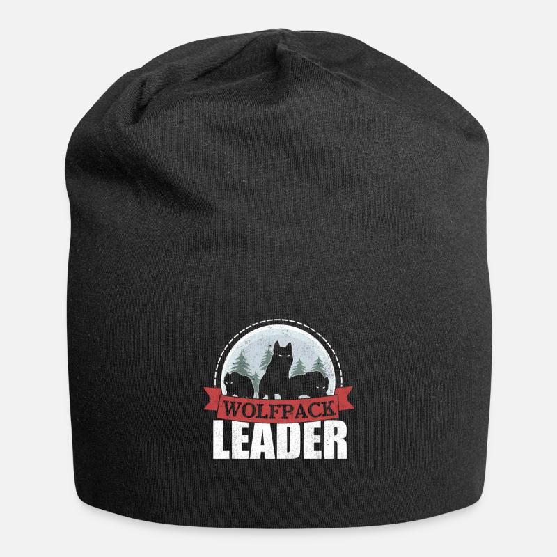 Wolf - Bonnet en jersey - noir