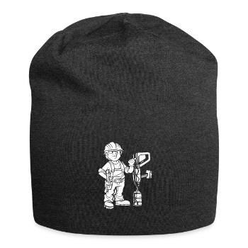construction worker - Jersey Beanie - charcoal grey - Front
