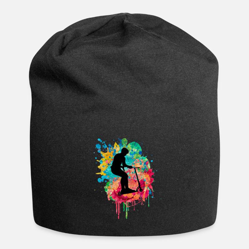 stuntscooter kickscooter scooter kick scooter eroller - Jersey Beanie - black