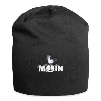 Moin Fischköppe Norddeutschland Küste Nordsee - Jersey-Beanie - Schwarz - Vorne