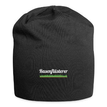 Rasenflüsterer Rasen mähen Gras Rasen Platzwart - Jersey-Beanie - Schwarz - Vorne