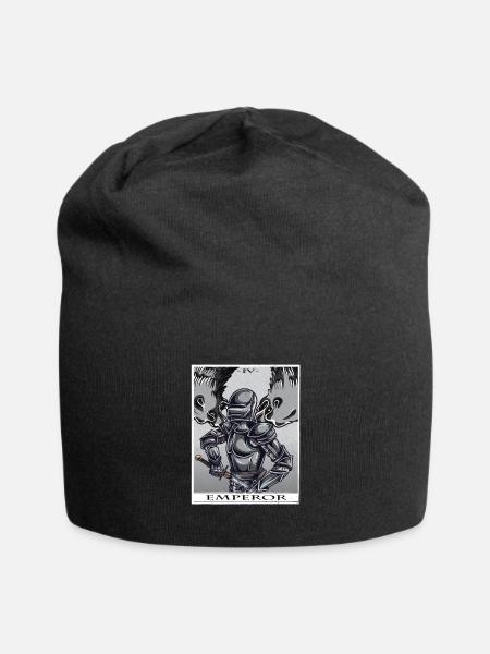 Emperor Tarot card style - Jersey Beanie - black