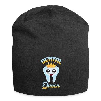 Dentist - Dental Queen Tiara - Clinic - Jersey-Beanie - Anthrazit - Vorne