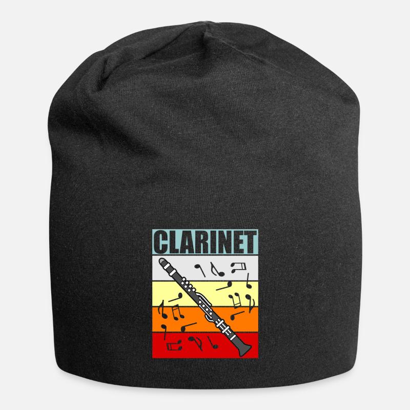 Klarinette - Jersey-Beanie - Schwarz