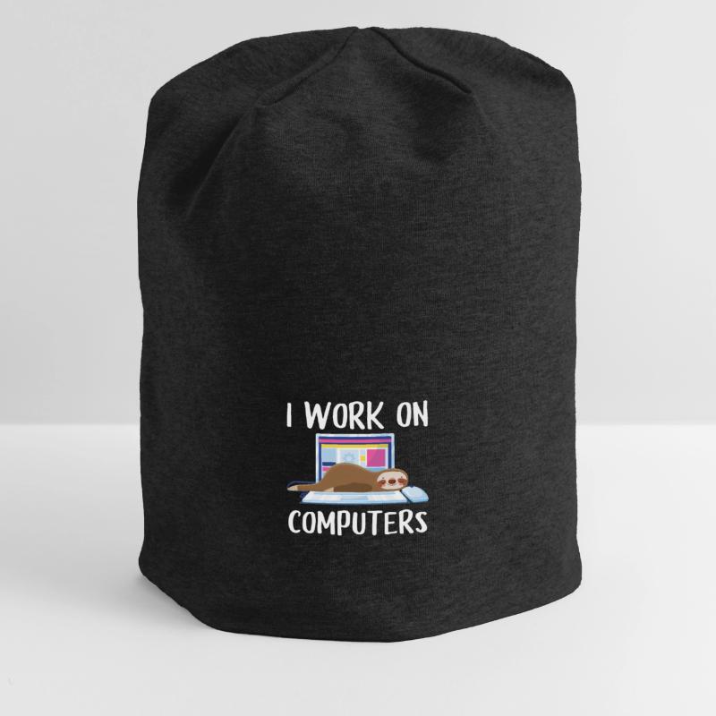 I work on computers Computer Programer Geschen Jersey Beanie