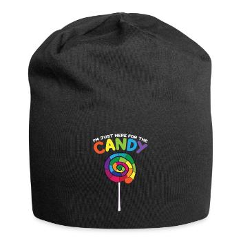 Candy Sweets I'm Just Here For The Candy - Jersey Beanie - black - Front