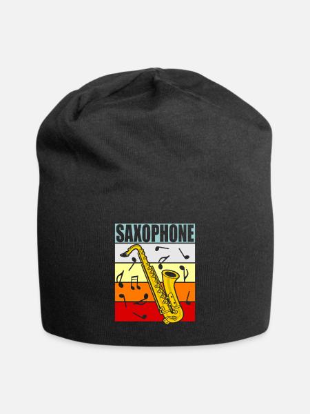 saxophone - Bonnet en jersey - noir