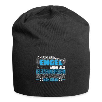 Heilerziehungspflegerin Geschenk | Engel - Jersey-Beanie - Schwarz - Vorne