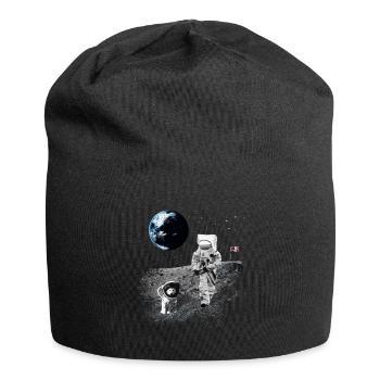 Astronaute de la NASA Moon Walk Dogstronaut Space Dog Whale - Bonnet en jersey - noir - Devant