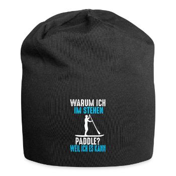 Stand Up Paddling SUP Paddeln Sommer Strand - Jersey-Beanie - Schwarz - Vorne