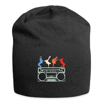 Boombox-Breakdance-Bboy-Hip-Hop-Tanz - Jersey-Beanie - Schwarz - Vorne