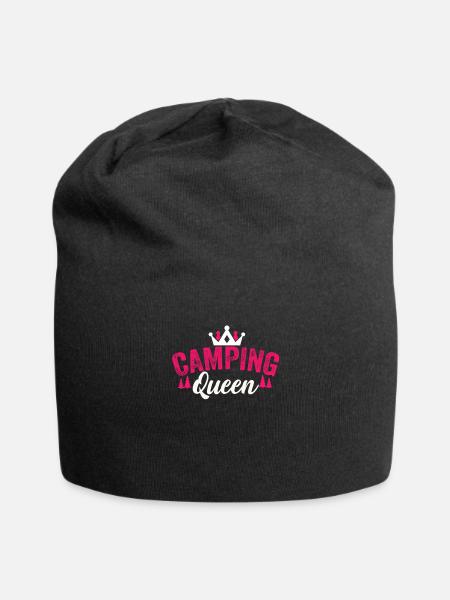 Camping Queen - Jersey-Beanie - Schwarz