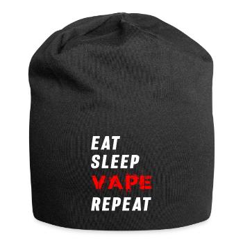 Vaping Vaping Vape Vaper E Cigarette Drip Steamer - Jersey Beanie - black - Front