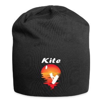 Kite kitesurfing surfer shirt gift - Jersey Beanie - black - Front