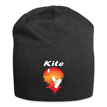 Kite kitesurfing surfer shirt gift - Jersey Beanie - charcoal grey - Front