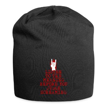 Heavy metal screaming - Jersey Beanie - black - Front