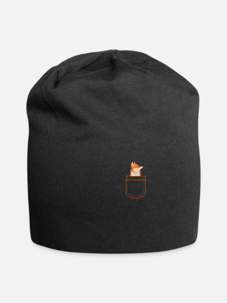 Fuchs - Jersey-Beanie - Schwarz