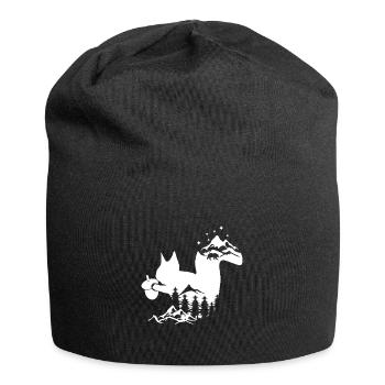 Eichhörnchen - Jersey-Beanie - Schwarz - Vorne