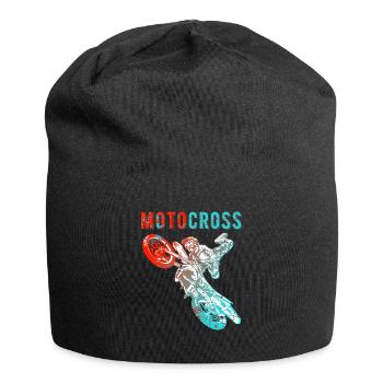 Motocross Geschenk Kinder Dirt Bike Supercross - Jersey-Beanie - Schwarz - Vorne