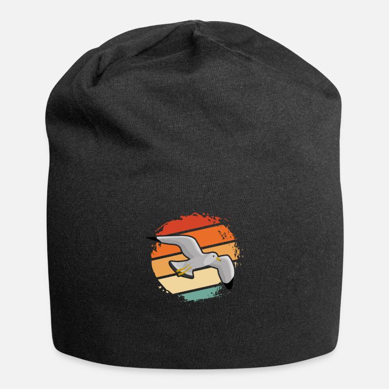 Möwe - Jersey-Beanie - Schwarz
