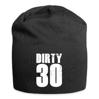 30 Geburtstag - Jersey-Beanie - Schwarz - Vorne
