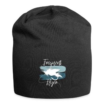 Hobby Fliegenfischer Fliegenfischen Geschenkidee - Jersey-Beanie - Schwarz - Vorne