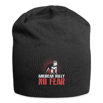 American Bully no fear fearless dog - Jersey Beanie - black - Front