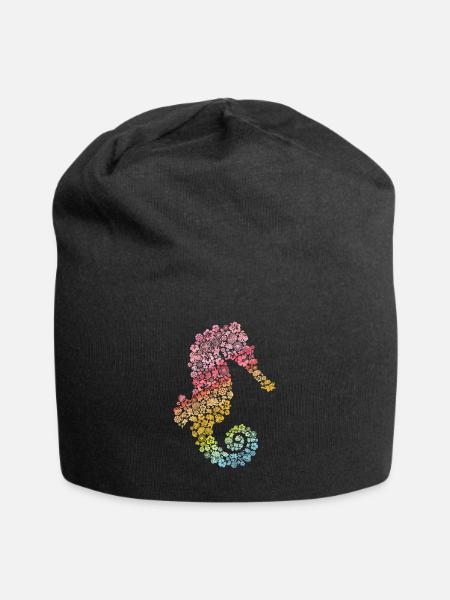Seepferdchen - Jersey-Beanie - Schwarz