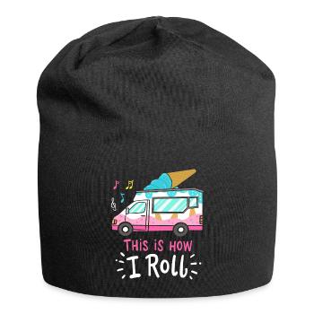 Ice cream van ice cream seller - Jersey Beanie - black - Front