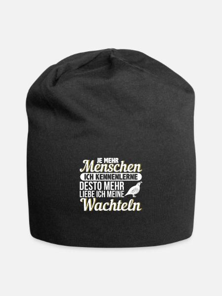 Wachtel - Jersey-Beanie - Schwarz
