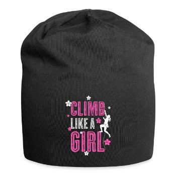 Climbing Bouldering Climb Like A Girl - Jersey Beanie - black - Front