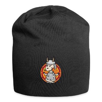 Goat chinese zodiac (earth branch) - Jersey Beanie - black - Front