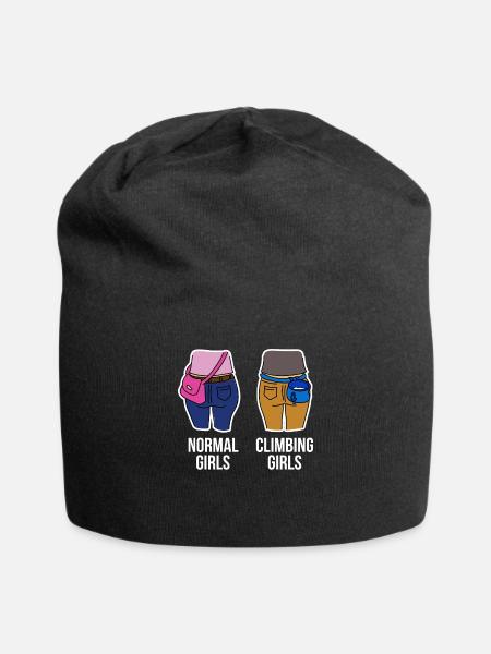 Klettern Bouldern Climbing Girl - Jersey-Beanie - Schwarz
