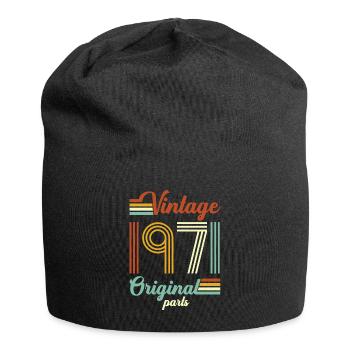 Vintage 1971 original - Jersey Beanie - black - Front