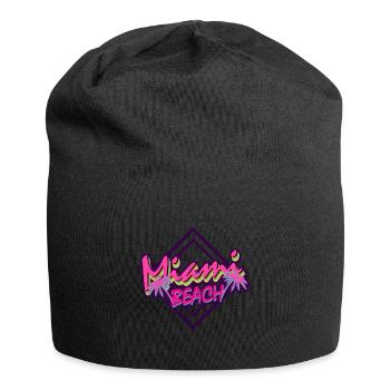 Miami Beach - Jersey-Beanie - Schwarz - Vorne