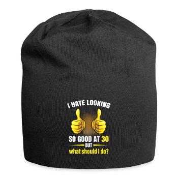 Idée drôle de cadeau d'anniversaire 30e - Bonnet en jersey - noir - Devant
