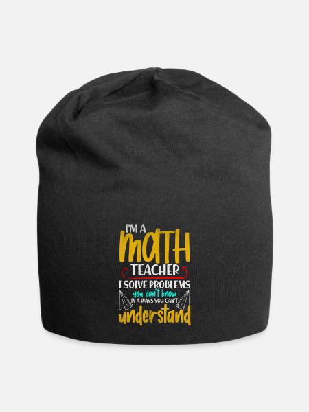 maths - Jersey Beanie - black