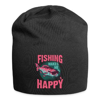 Passe-temps de pêche au poisson - Bonnet en jersey - noir - Devant
