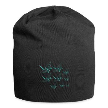 origami crane origami cranes japanese art - Jersey Beanie - black - Front
