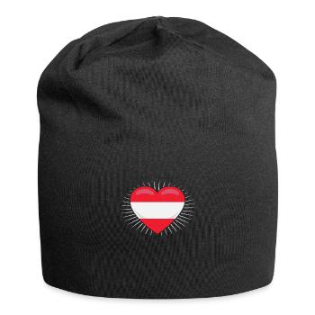 Österreich - Jersey-Beanie - Schwarz - Vorne