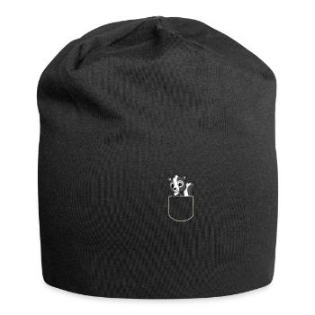 Skunk dans La poche poitrine Putois T-shirt - Bonnet en jersey - noir - Devant