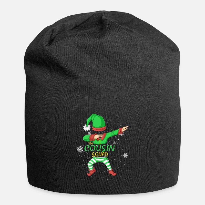 Cousin Squad Elf Familie Matching - Jersey-Beanie - Schwarz